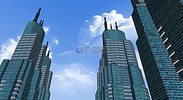 城市,建設,天空