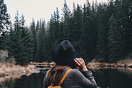 女性,森林,女孩