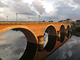 橋,晚上,法國