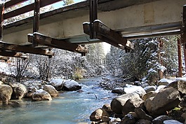 冬天,橋,雪