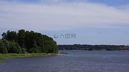 芬蘭,島,海