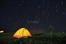 帳篷,星軌,星空