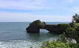 巴厘島的寺廟,巴厘島,海洋