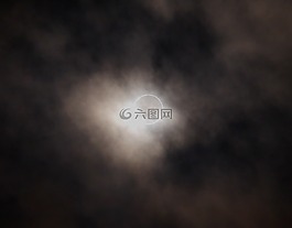 日環(huán)食,日食,多云的天空