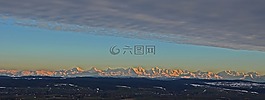 高山,阿爾卑斯山,全景