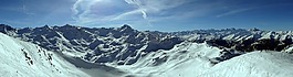 全景,山,阿尔卑斯山