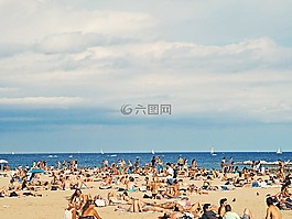 海灘,海洋,戶外