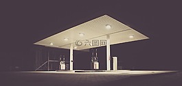 加油站,氣,夜