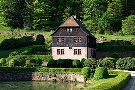 城堡,mespelbrunn,巴伐利亚