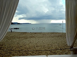 雷暴,地平線,nebida