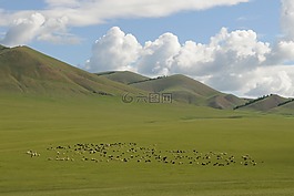 蒙古,景觀,寬