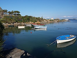 海,小船,岸