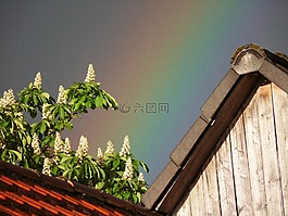 彩虹,天氣,自然奇觀