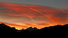景觀,天空,早上