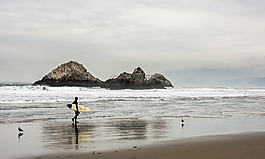 海灘,海洋,戶外