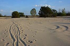 砂,方式,沙丘