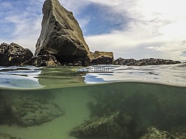 跳水,海灘,mar