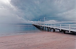 野餐湾,磁岛,下雨天