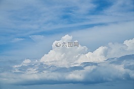 云,藍色,白