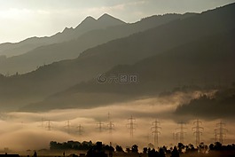 morgenstimmung,霧,秋季