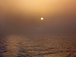 日落,海,希腊