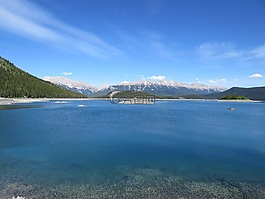上部的卡纳纳斯基斯湖,艾伯塔省,加拿大