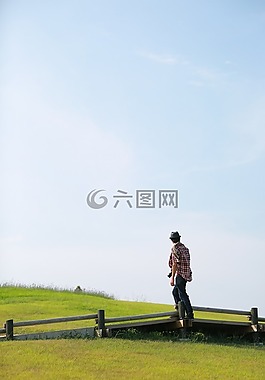 草甸,田,攝影師