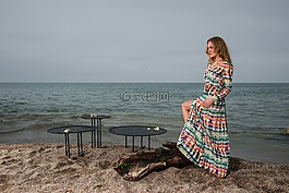 婦女,模型,咖啡桌