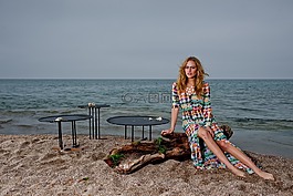 婦女,模型,扶手椅