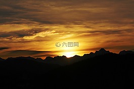 日落,日出,黃昏