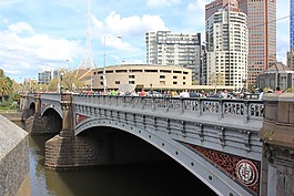 橋,城市,河
