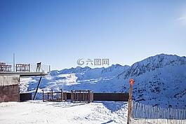 雪,山,滑雪