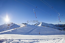 雪,山,滑雪