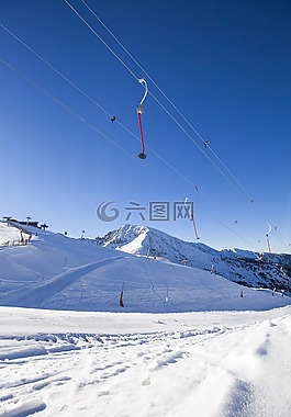 雪,山,滑雪