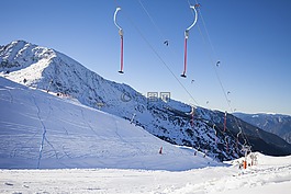 雪,山,滑雪