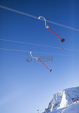雪,山,滑雪