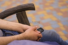 公園,電話,度假