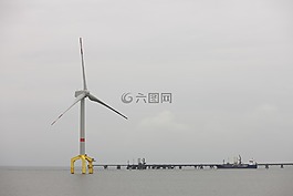 风车,离岸,海