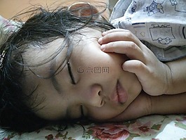孩子們,小女孩,睡眠