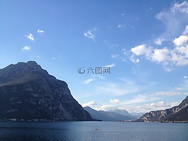意大利,湖,山