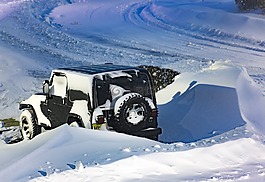 吉普車,冬天,雪