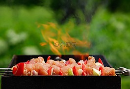 烤架,燒烤,火