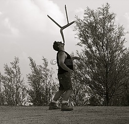 平衡,男子,椅子