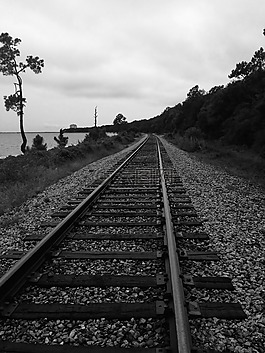 鐵路,海灘,海