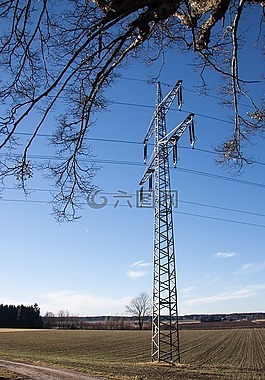 電源線,鐵塔,strommast