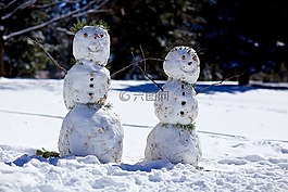 雪人,冬天,度假