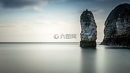 粉筆堆,海景,懸崖