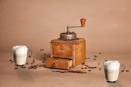 咖啡,咖啡杯,磨