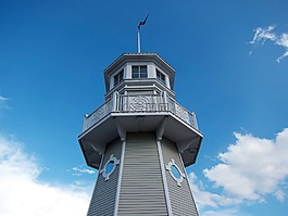 燈塔,藍(lán)色,天空
