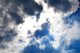 云,天空,太陽